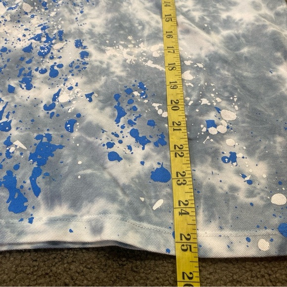 Lauren Ralph Lauren Black Label Paint Splatter Polo Collared Shirt Large Tie Dye - Picture 8 of 9